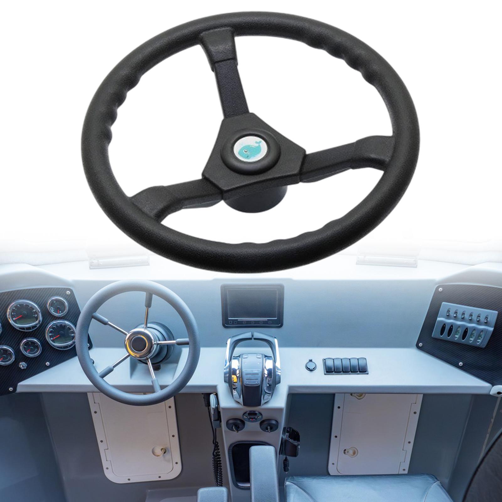 Fishing Boat Steering Wheel - 1個入りボートステアリングホイール、簡単設置、プレミアムナイロン製、人間工学に基づいたテーパードホール、安定した方向性、モジュラーボート、船舶用
