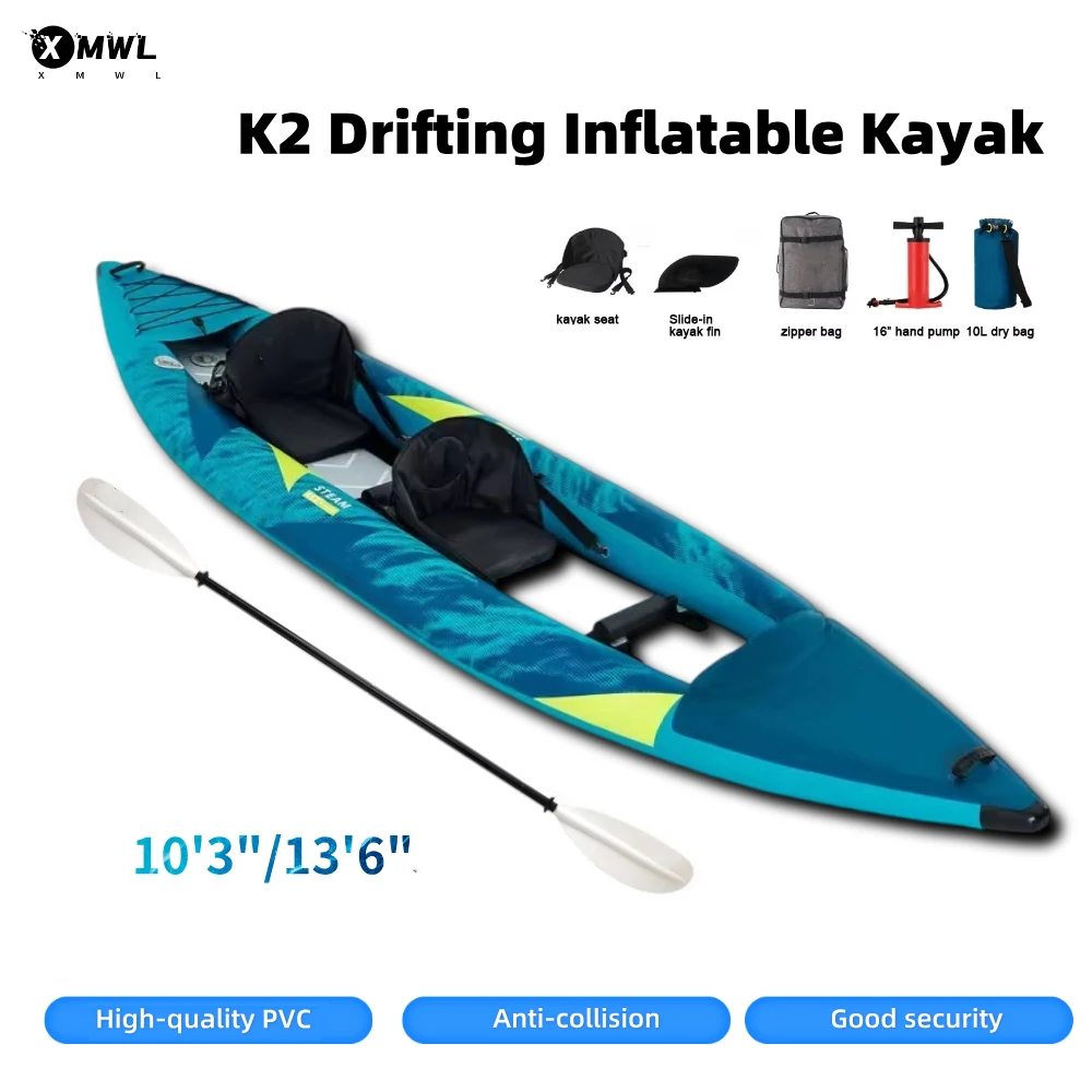 Fishing Boat Seat - カヌーカヤック インフレータブルボート 1～2人乗り 840D 10'3