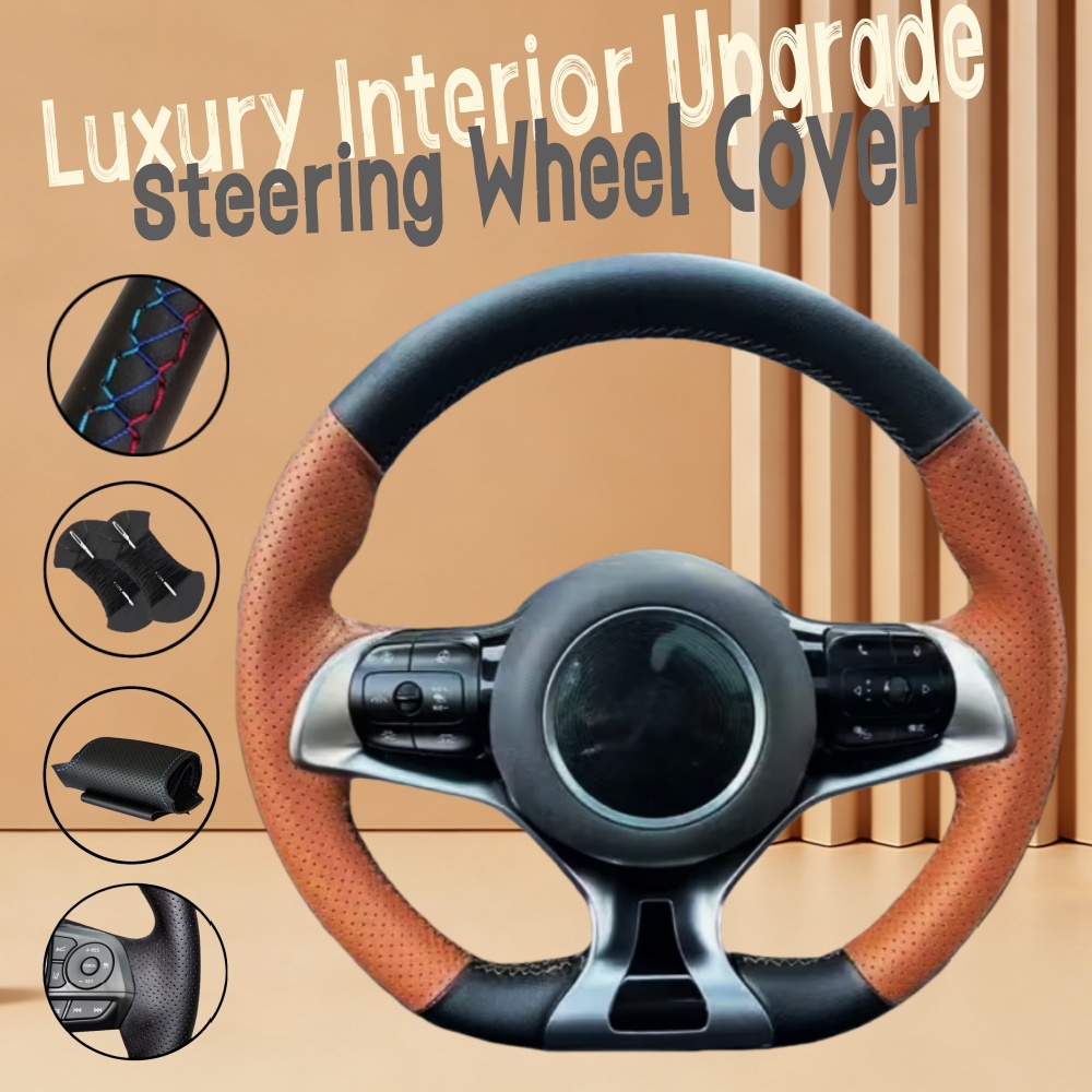 Fishing Boat Steering Wheel - カスタマイズマイクロファイバーレザーカーステアリングホイールカバー Yuan Plus Dolphin 22-24-25 Atto
