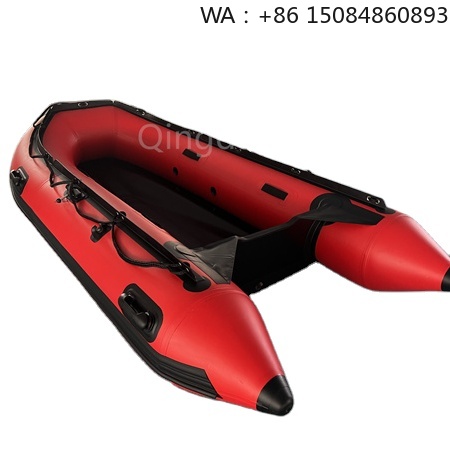 Fishing Boat Aluminum - 2025年工場製赤色インフレータブルフィッシングボート、アルミフロア耐摩耗性パワーコンポーネントPVC素材、水上スポーツ販売用