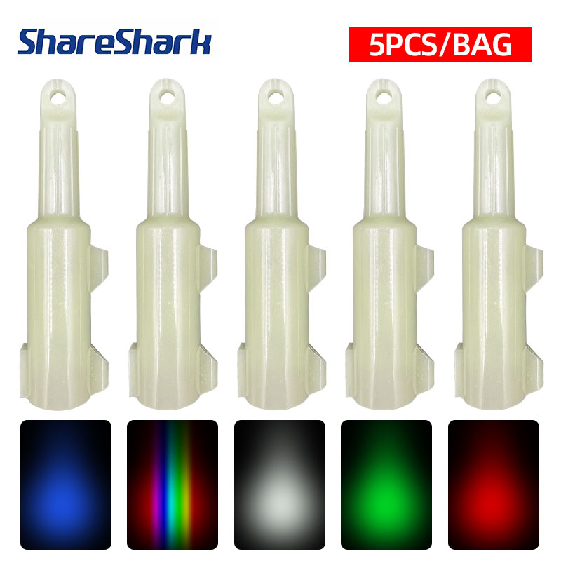 Fishing Boat Navigation Light - ShareShark 5個入り 釣り用フラッシュランプ 水中ディープドロップLED誘引ルアー 海水夜間ライト 釣り道具