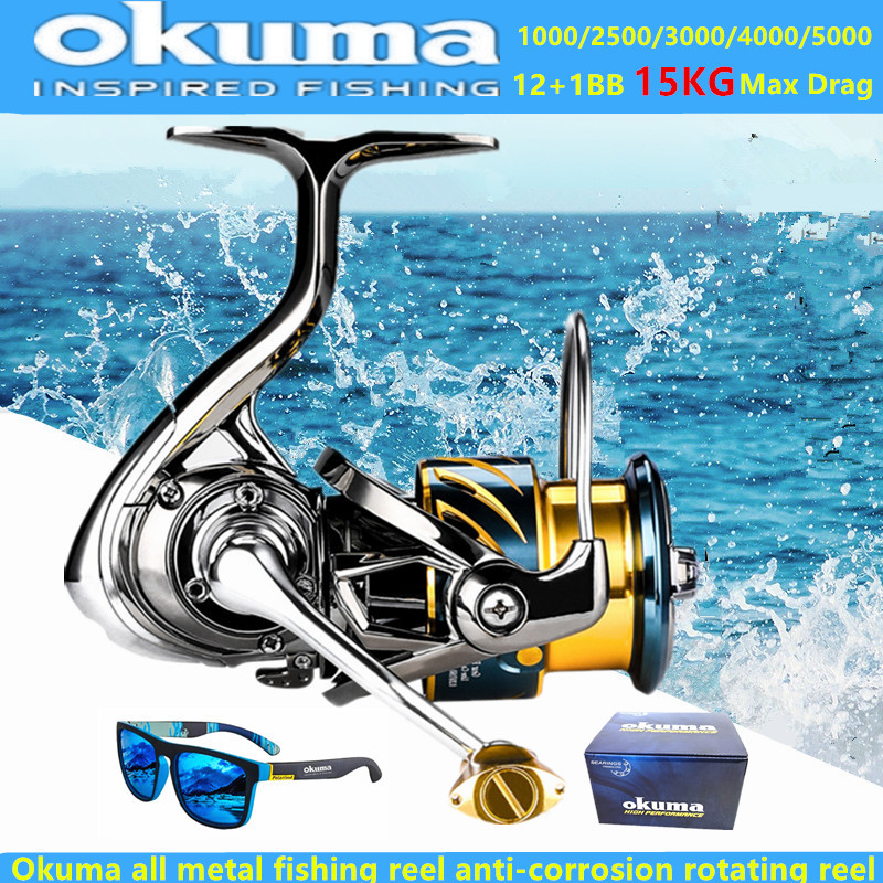 オクマ オールメタルフィッシングリール 12+1BB15KG - Daiwa Reel Fuego のレビューと価格