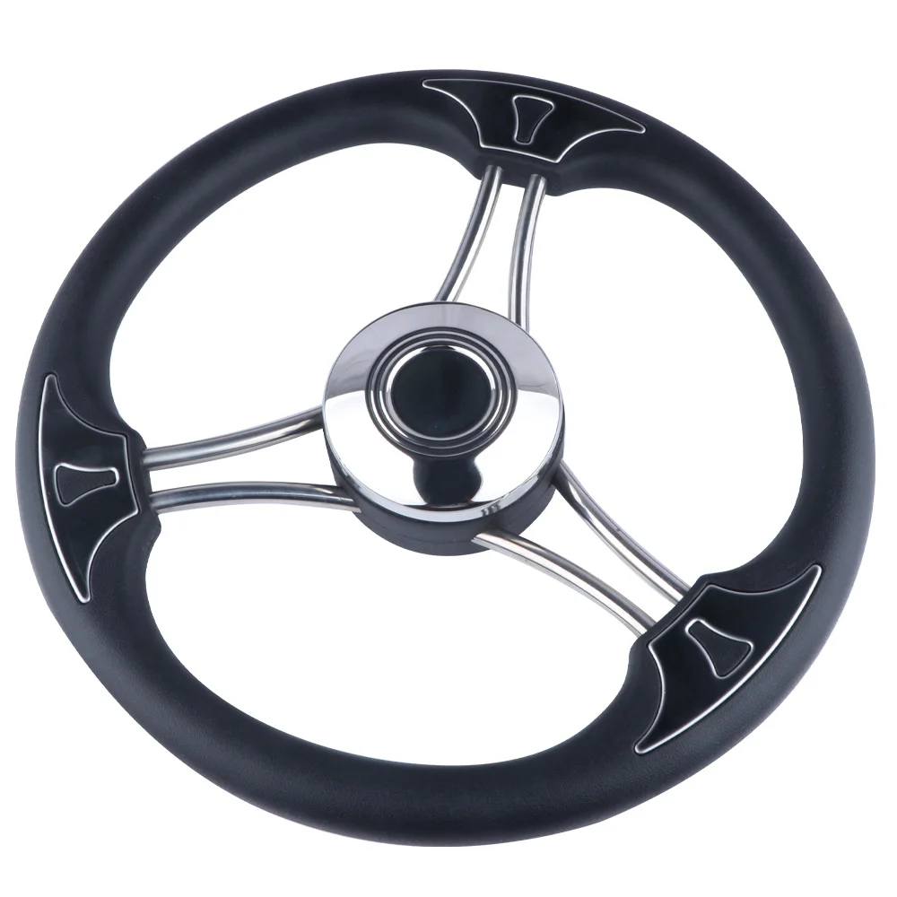 ステンレス製の海洋ステアリングホイール,ボートアクセサリー, - Fishing Boat Steering Wheel のレビューと価格