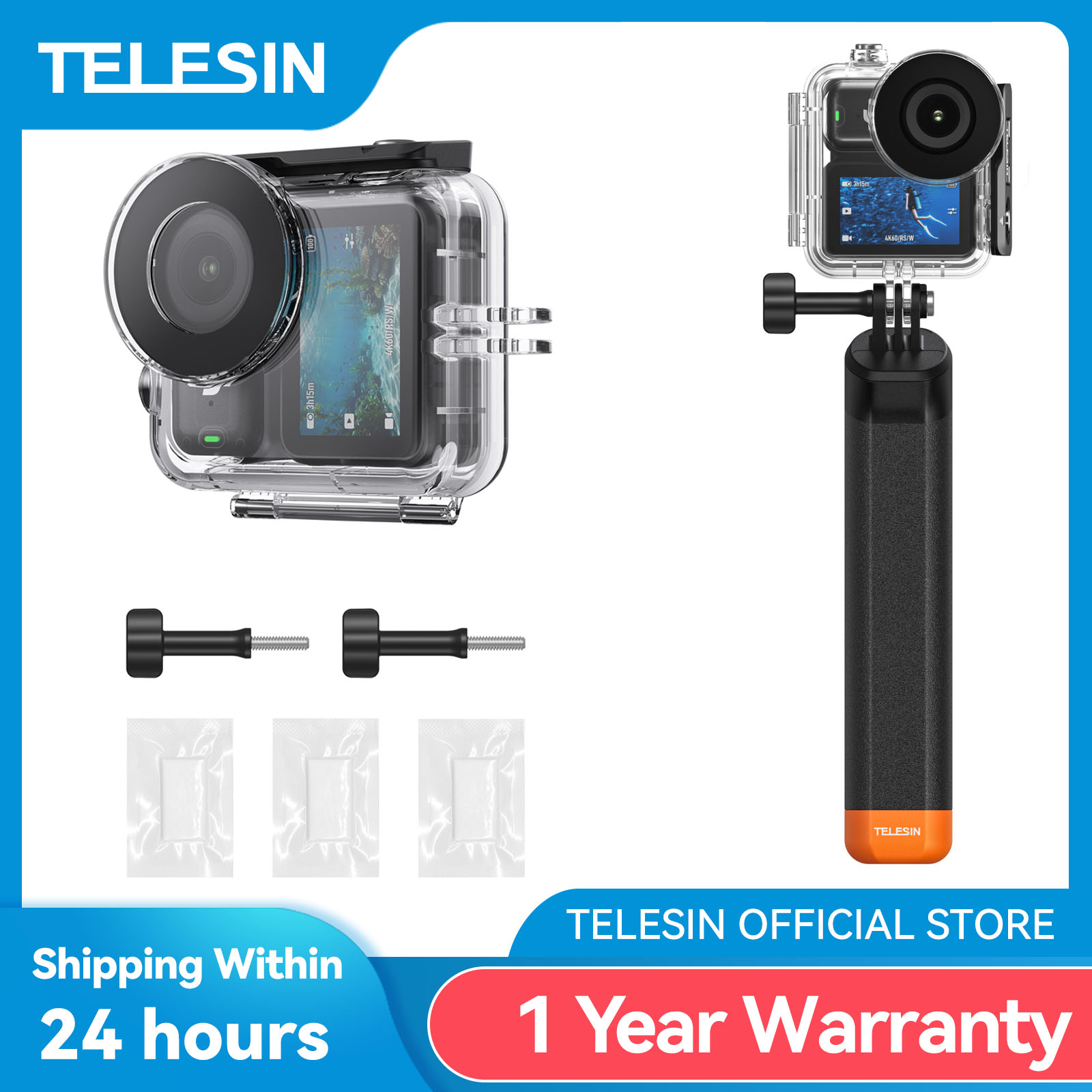 TELESIN 60 メートルダイビング防水ケース DJI  - Fishing Boat Cover のレビューと価格