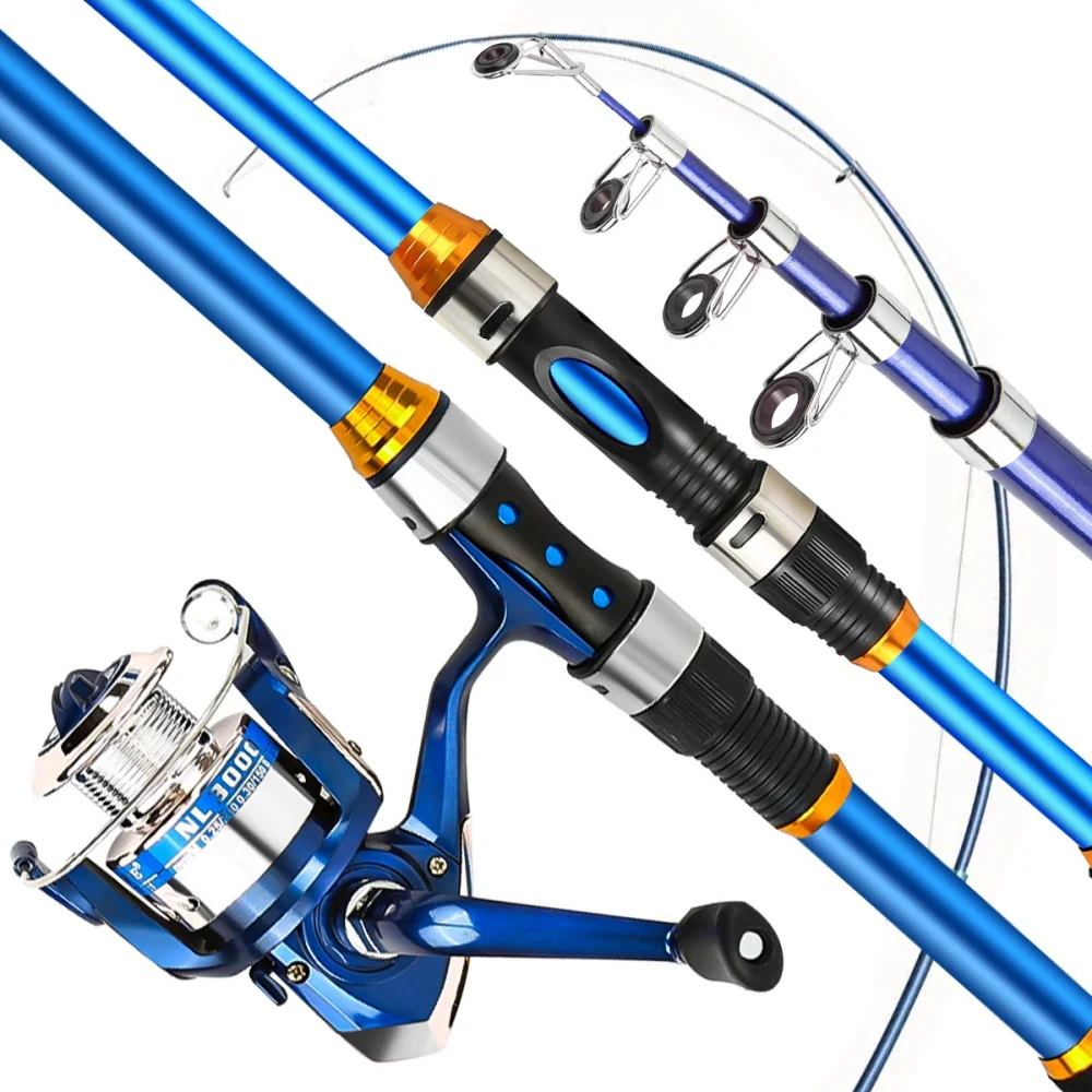 2.1-3.6M 伸縮式ガラス繊維釣竿セット リール & ア - Fishing Boat Oar のレビューと価格