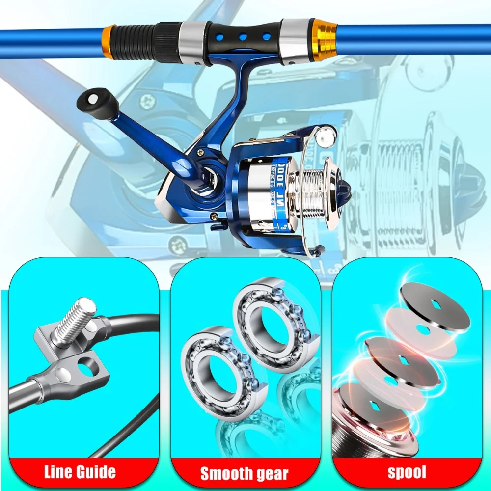 2.1-3.6M 伸縮式ガラス繊維釣竿セット リール & ア - Fishing Boat Oar のレビューと価格