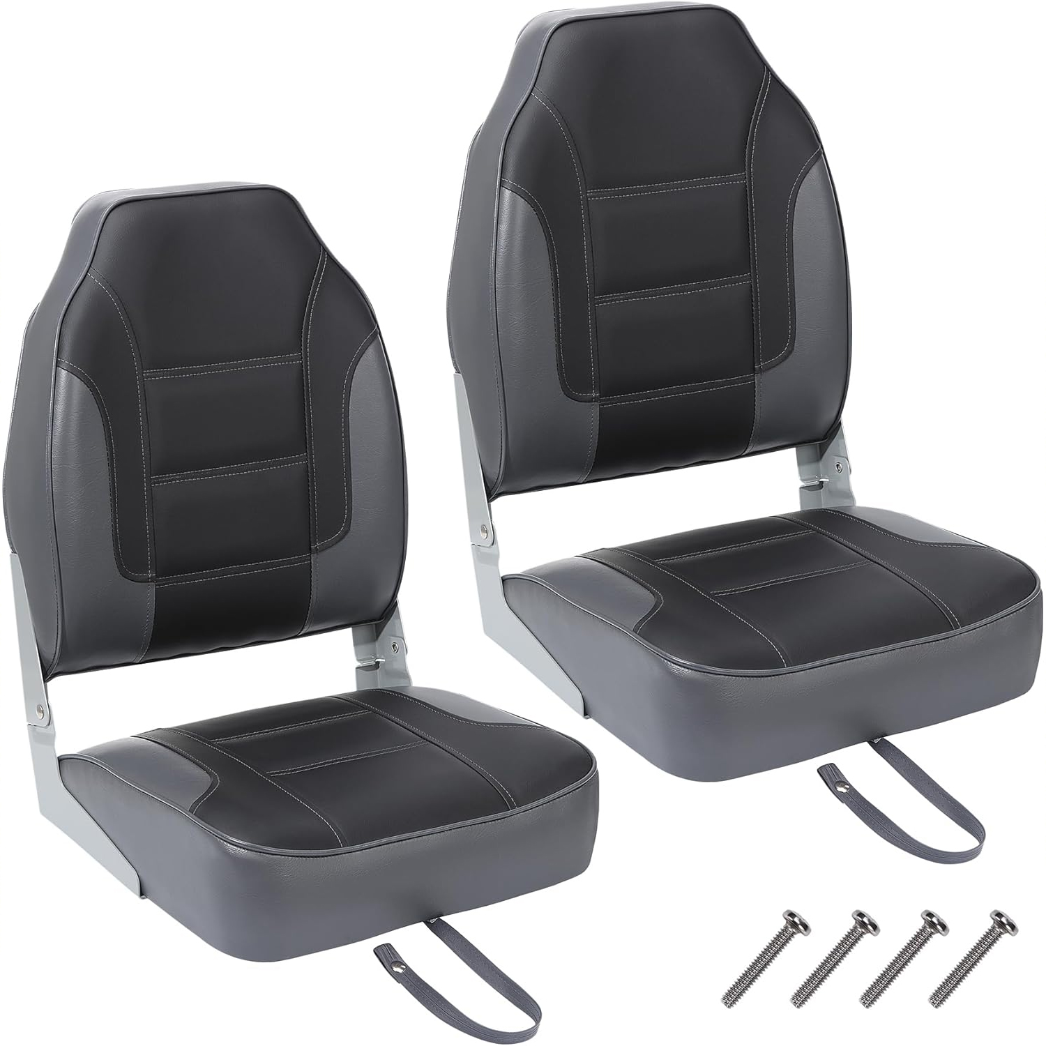 2パック折りたたみ式ボートシート、ハイバックフィッシングボー - Fishing Boat Seat のレビューと価格