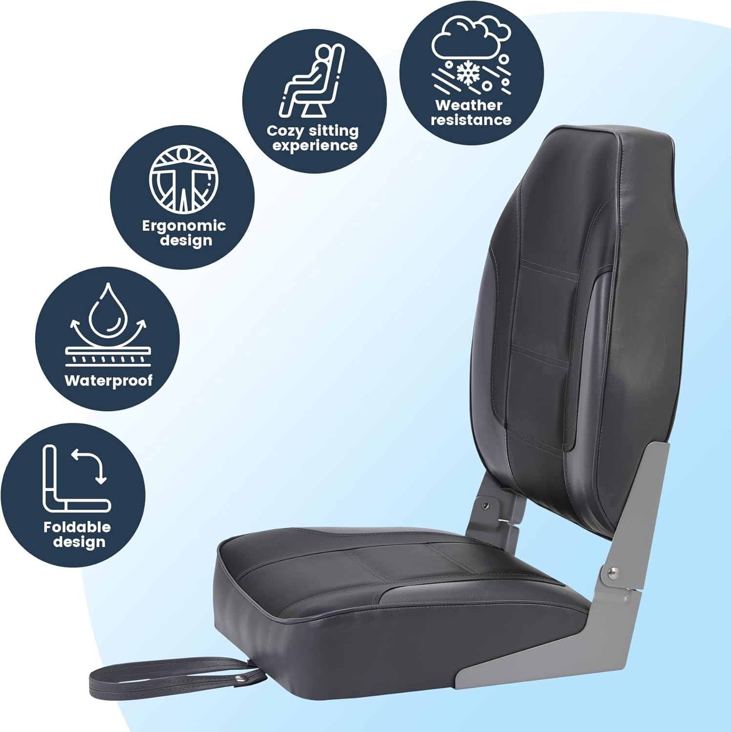 2パック折りたたみ式ボートシート、ハイバックフィッシングボー - Fishing Boat Seat のレビューと価格