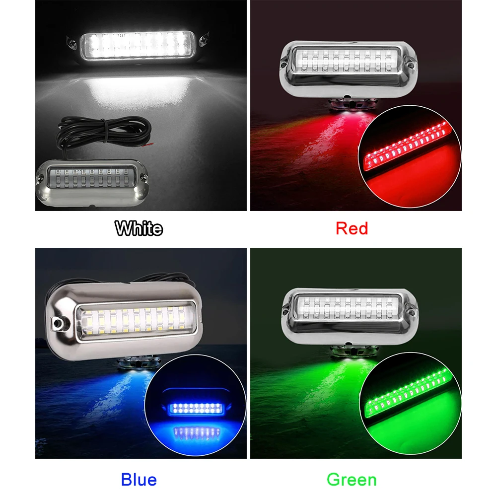 ステンレス鋼の水中ポンツーンライト,防水IP68,ヨットアク - Fishing Boat Navigation Light のレビューと価格
